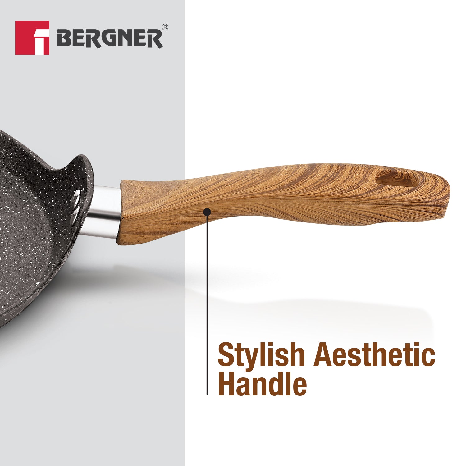 Ivory Black Granite Non-Stick 28cm Dosa Tawa
