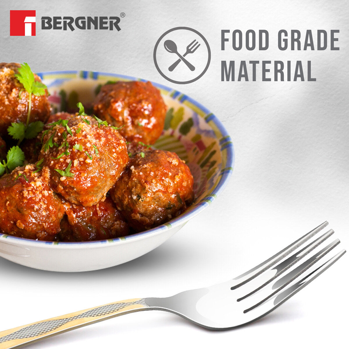 BE Essentials Tosca Stainless Steel 6 Pcs Dinner Fork Set, 19.5cm Fork