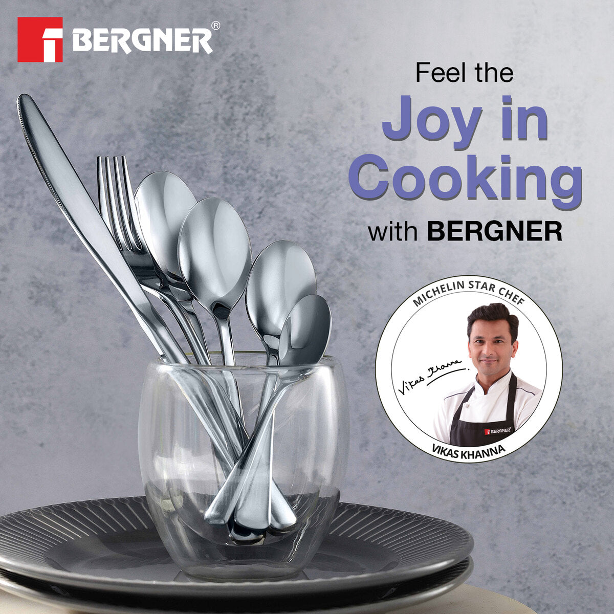 BE Essentials Baguette Stainless Steel 6 Pcs Dinner Spoon Set, 19cm