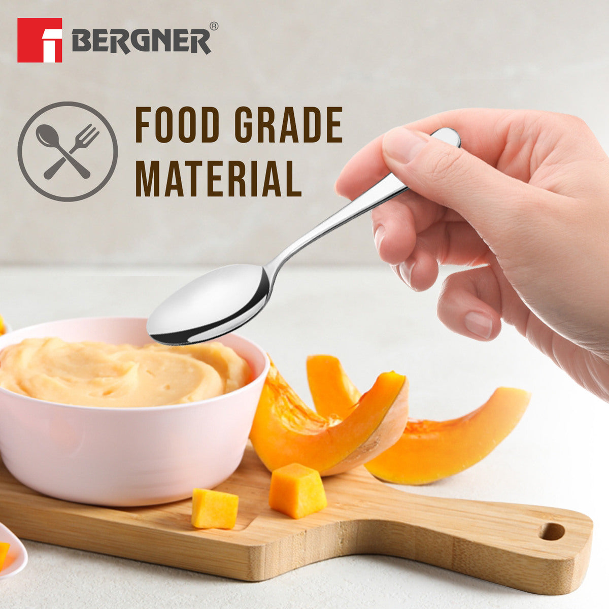 BE Essentials Baguette Stainless Steel 6 Pcs Baby Spoon Set, 16cm Long