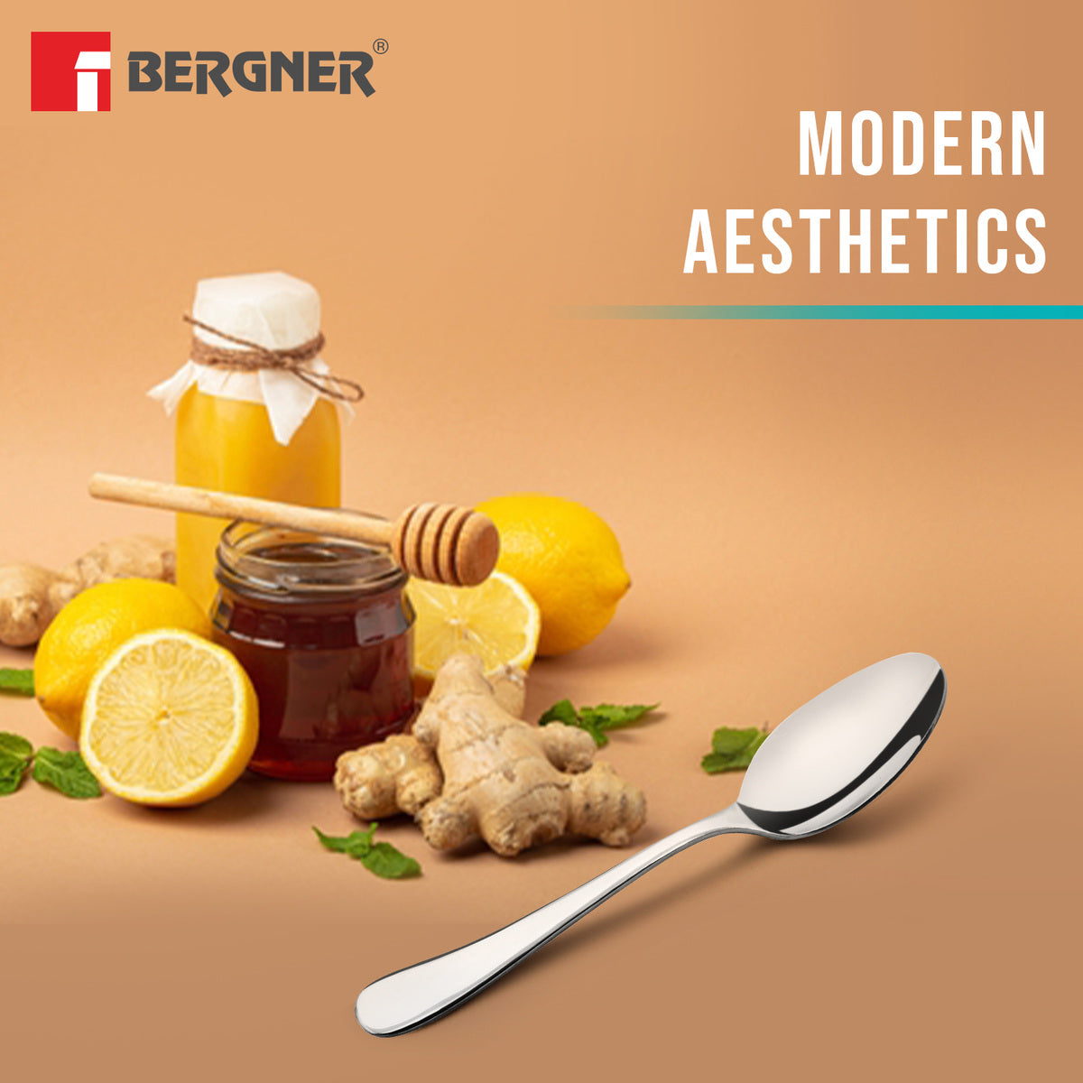 BE Essentials Baguette Stainless Steel 6 Pcs Baby Spoon Set, 16cm Long