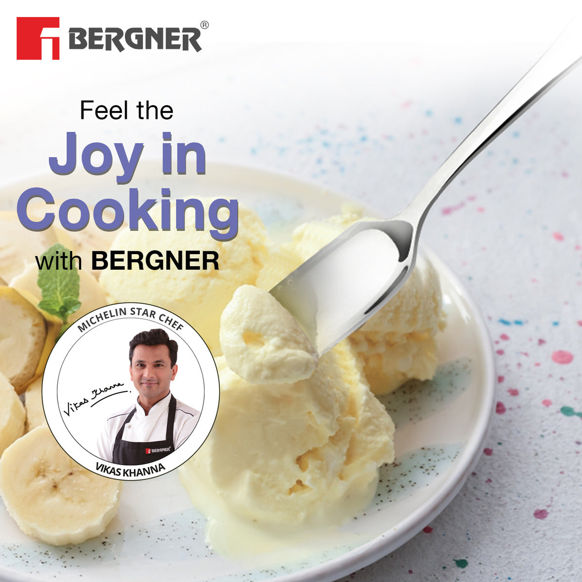 BE Essentials Baguette Stainless Steel 6 Pcs Icecream Spoon Set, 13cm Long