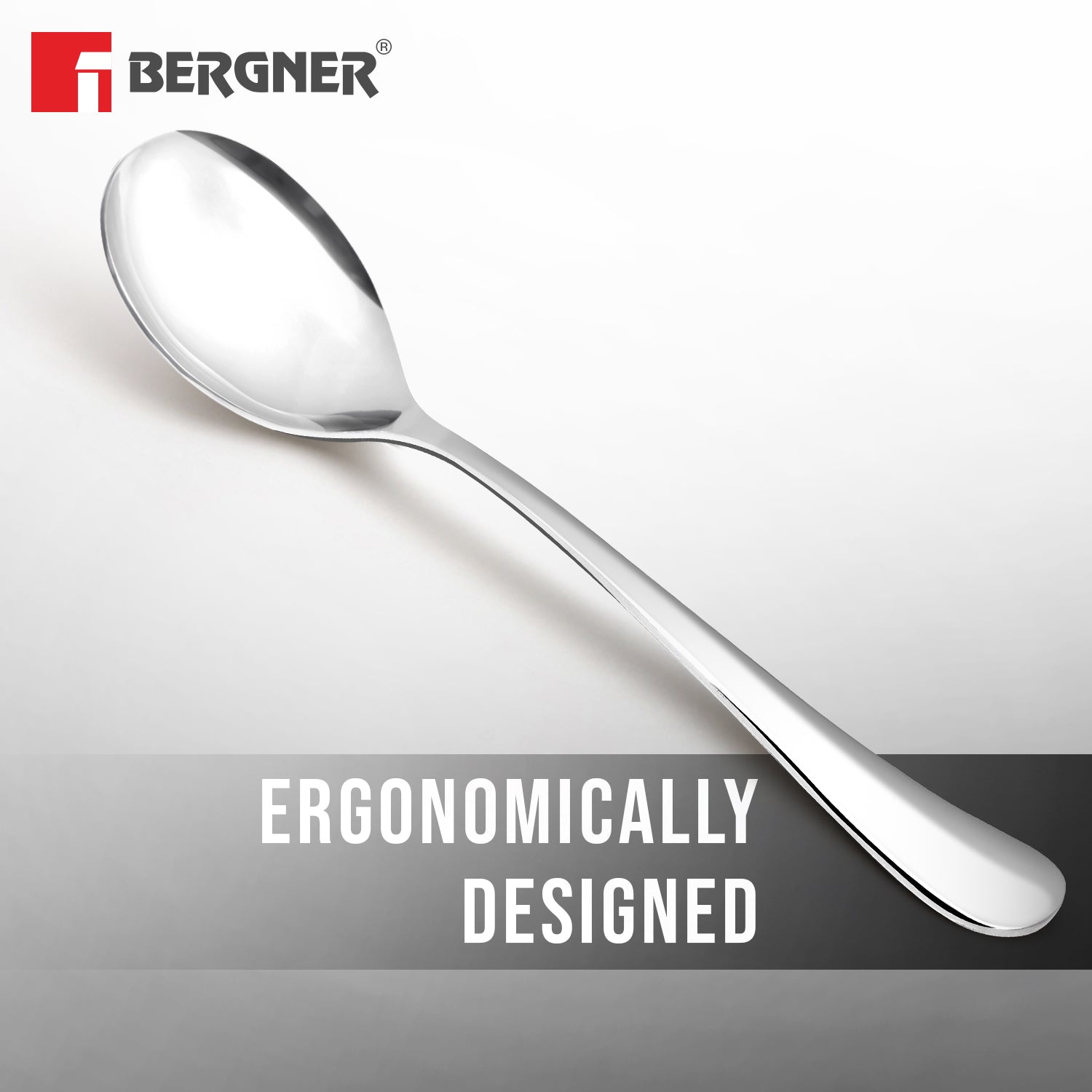 BE Essentials Baguette Soup Spoon Set of 6 (Silver)