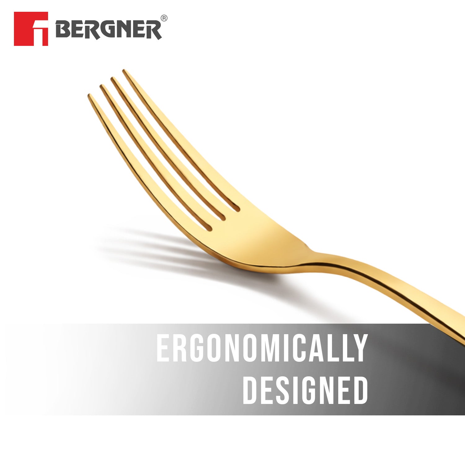 BE Essentials Caviar Stainless Steel 6 Pcs Baby Fork Set - Gold PVD