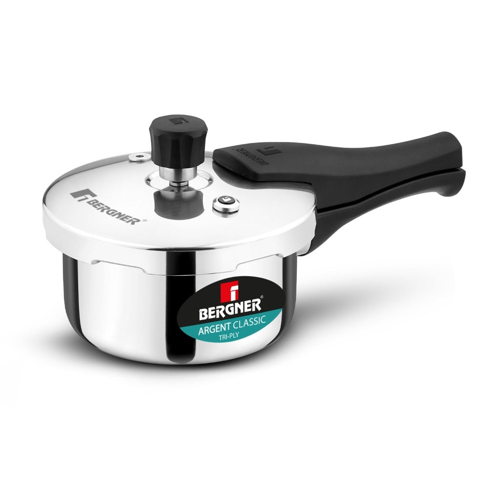 Argent Classic Triply 1 L Outer Lid Pressure Cooker - Induction Bottom