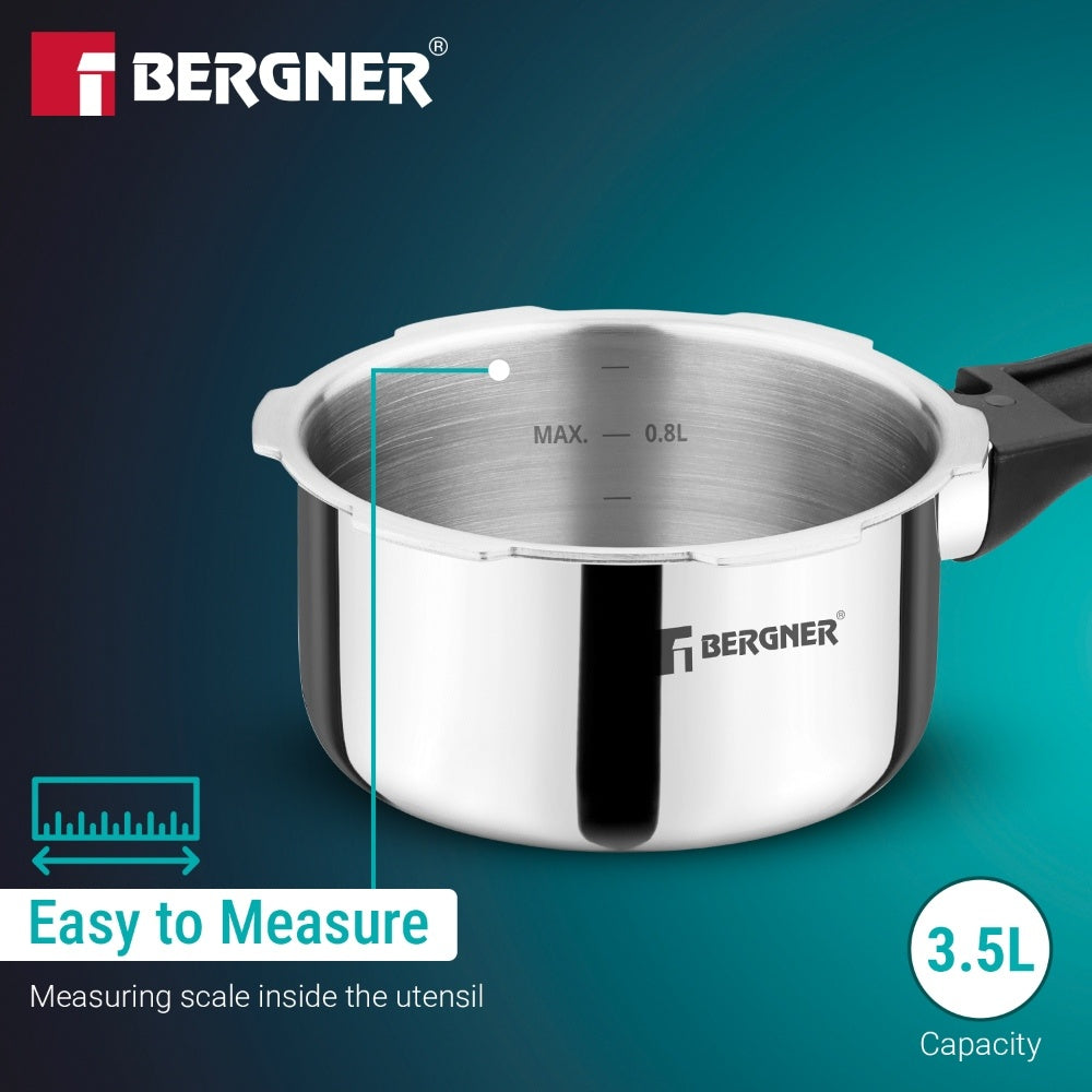 Argent Classic Triply 1 L Outer Lid Pressure Cooker - Induction Bottom