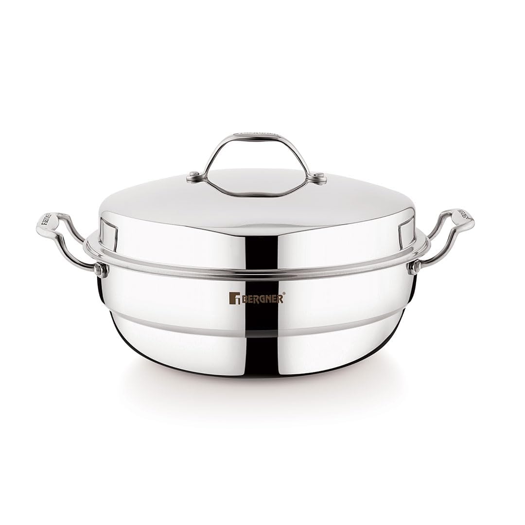 Argent Triply Stainless Steel 28cm Multi Kadai