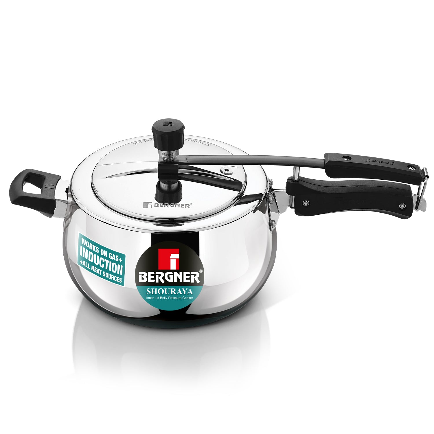 Shouraya Tri-ply Stainless Steel Inner Lid Belly 5 L Pressure Cooker