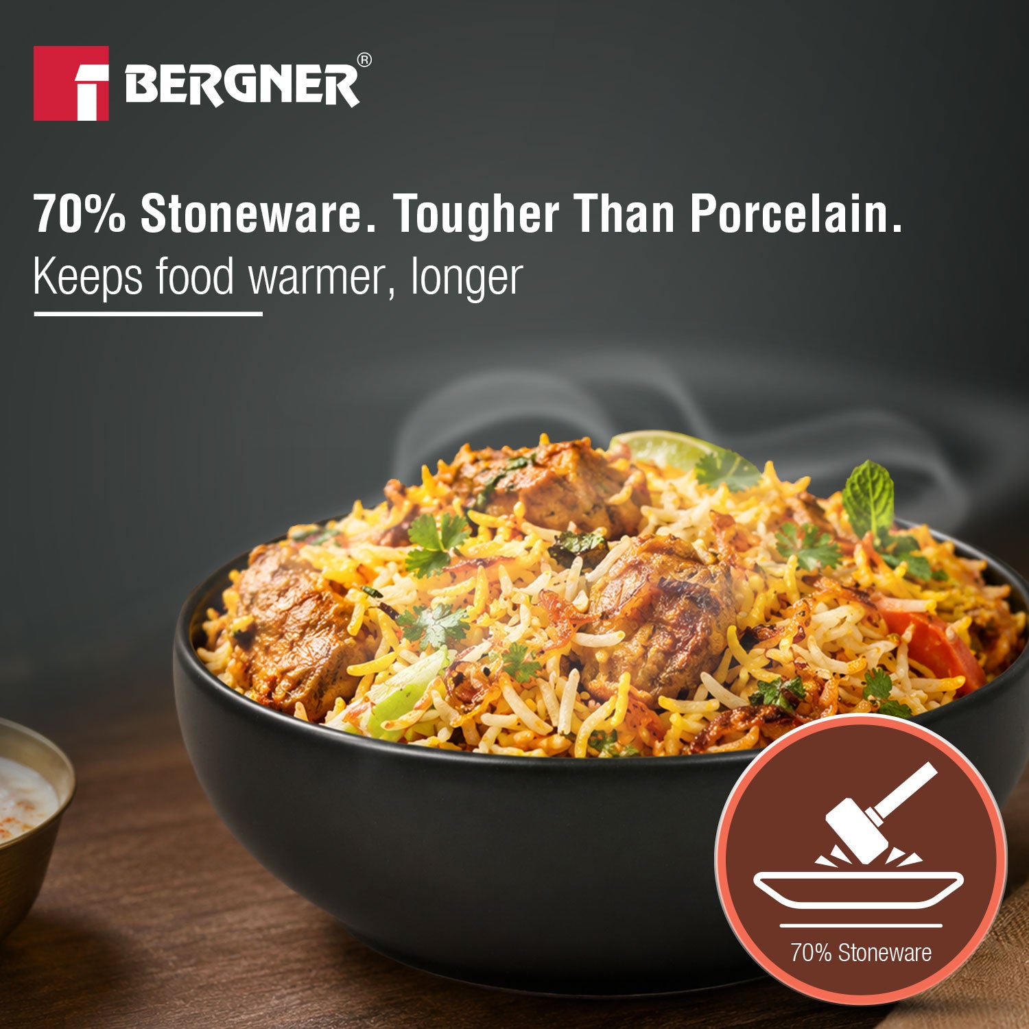 MasterPRO by Bergner Share Play Stoneware 9 Pcs Dinnerware Set - Matte Black