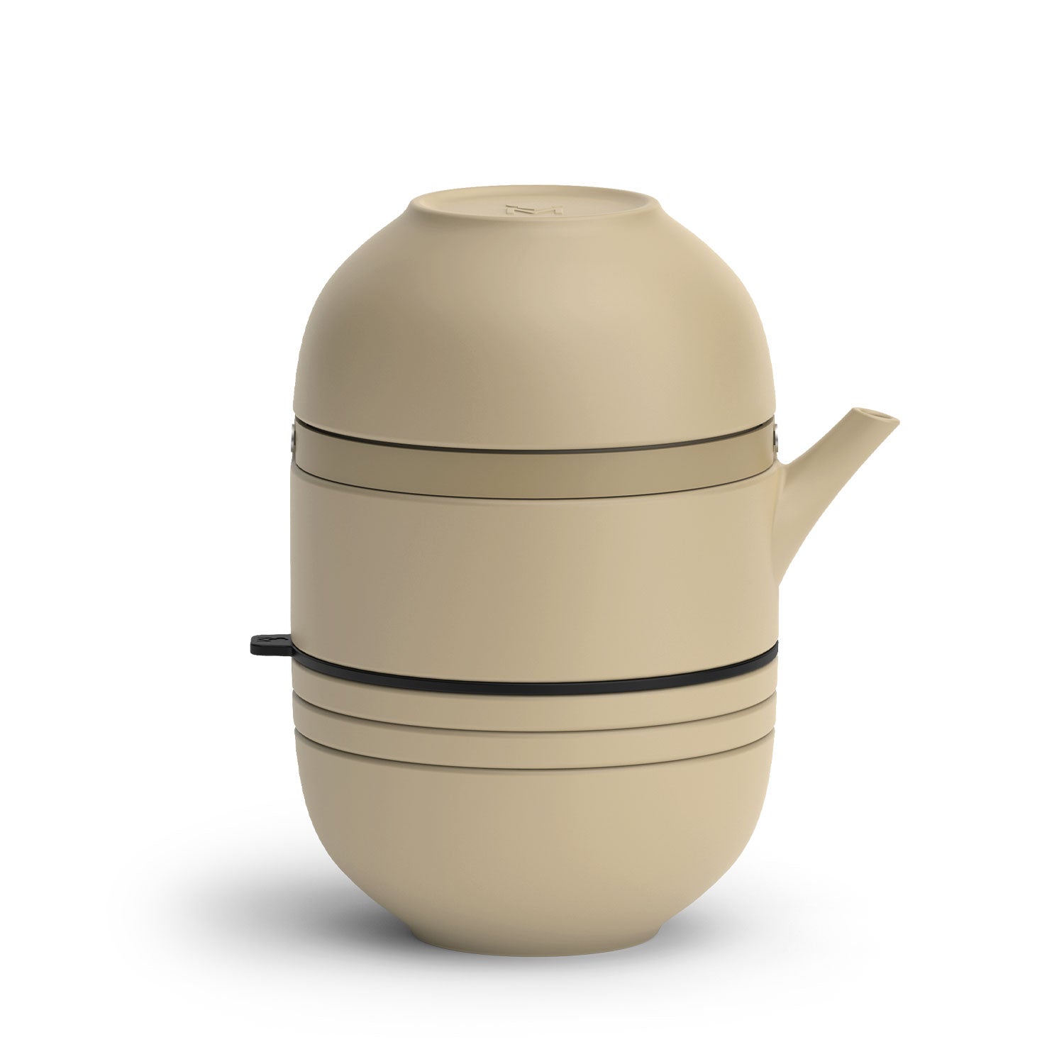 MasterPRO by Bergner Share Play Stoneware 8 Pcs Teaware Set - Warm Beige