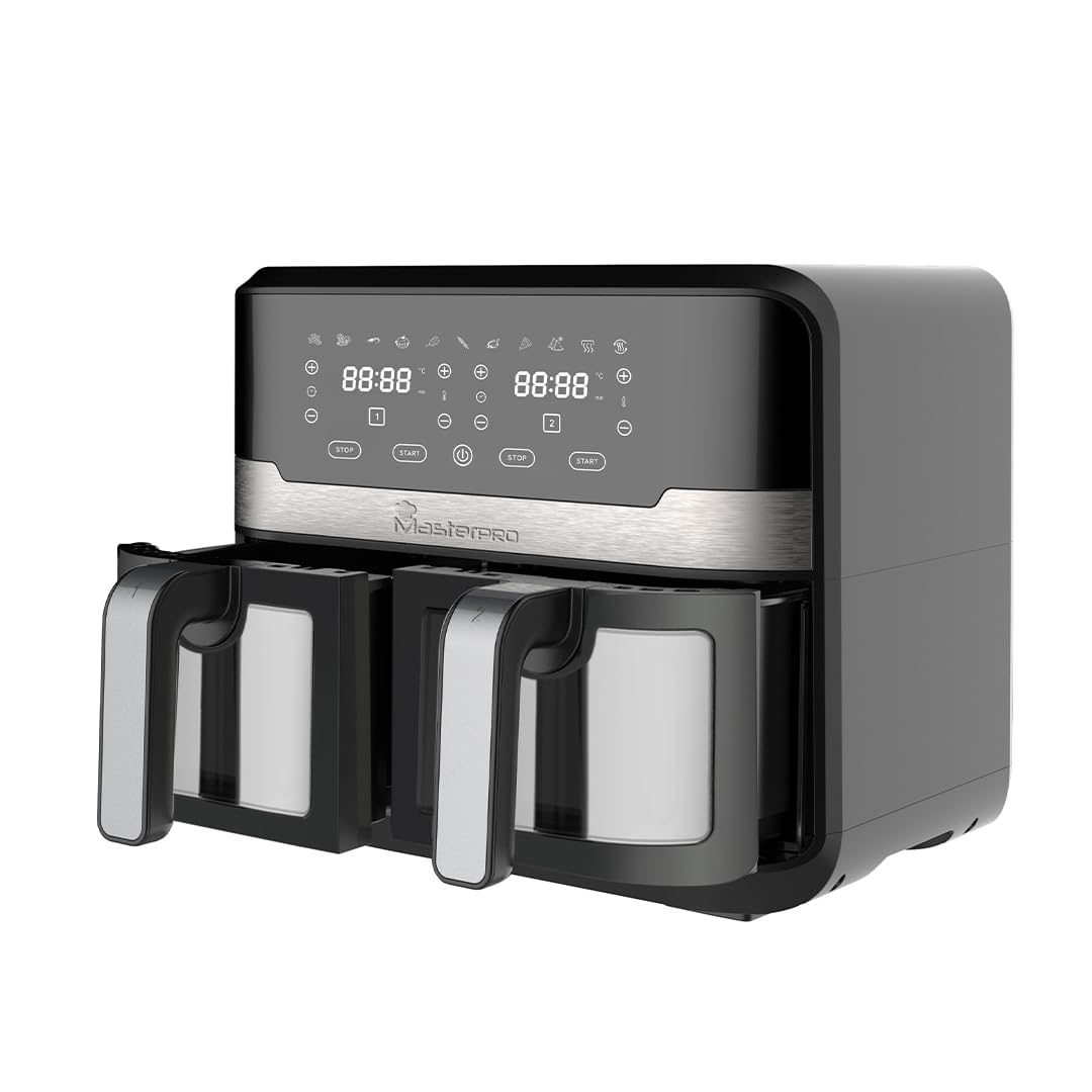 MasterPro Air Fryer 9 L (2400 Watts) with Dual Transparent Non-Stick Bucket