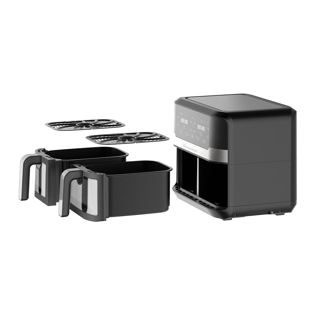 MasterPro Air Fryer 9 L (2400 Watts) with Dual Transparent Non-Stick Bucket