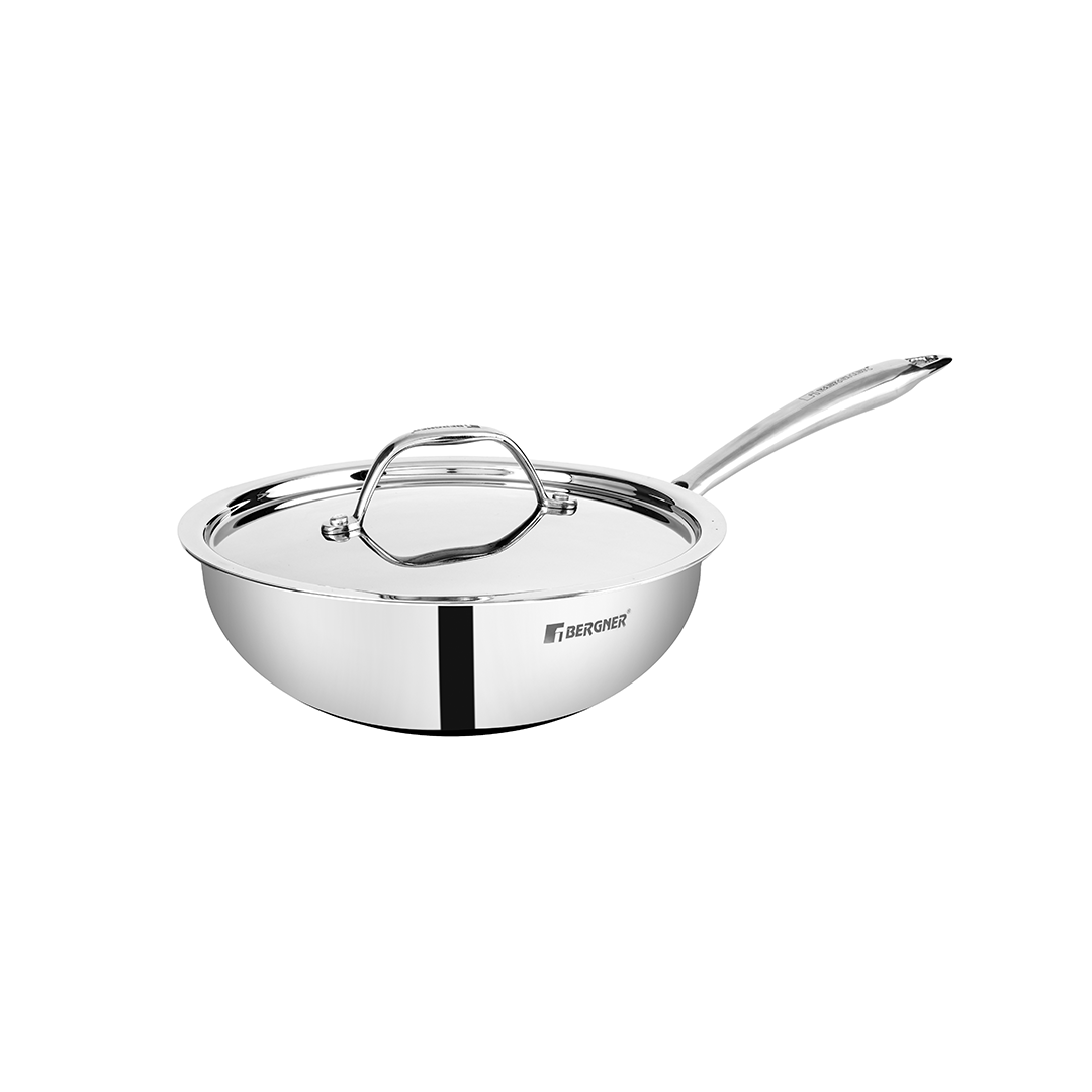 Argent Tri-Ply Stainless Steel 22 cm (2.2 L) Wok