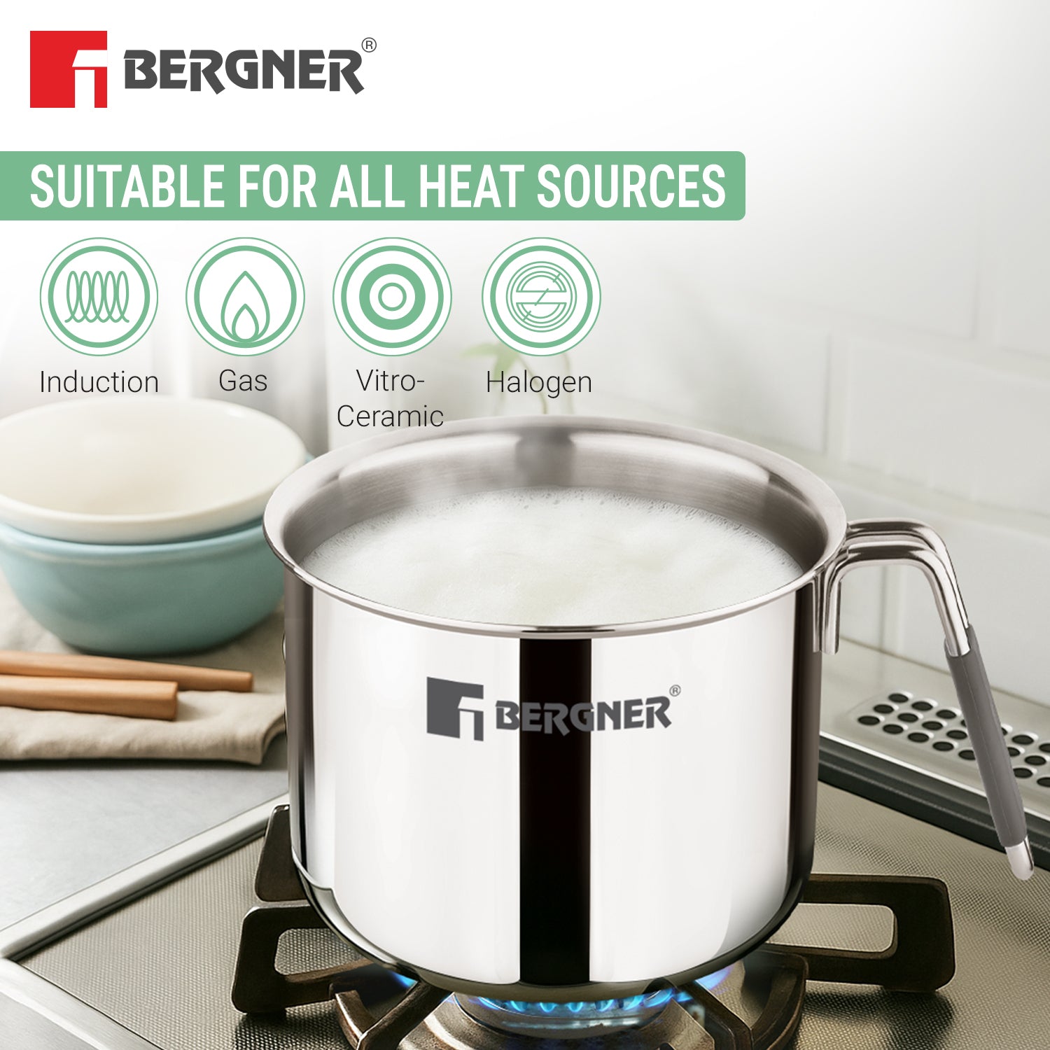 Argent Triply Milk Boiler 12cm (1L)