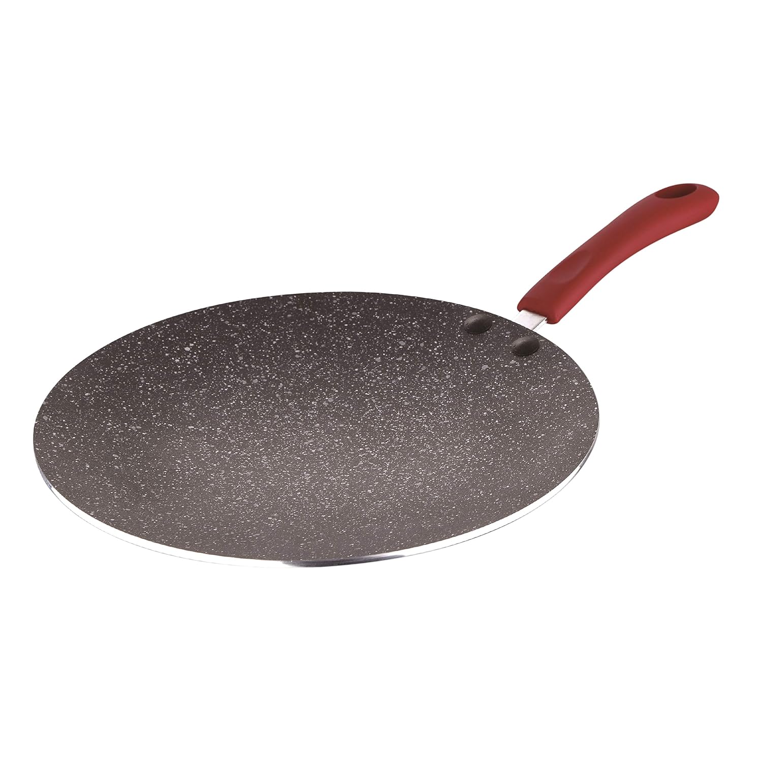 Bergner Bellini Plus 5-Layer Non-Stick 28cm Concave Tawa - Induction Bottom (Red)