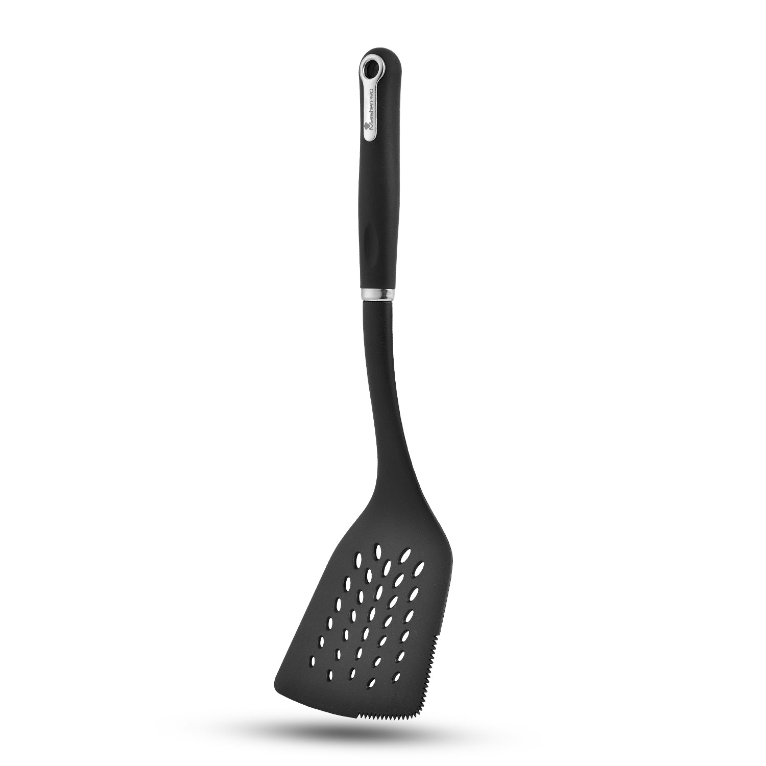 Master Pro Stainless Steel 35.3 cm Slotted Turner with Nylon Handle