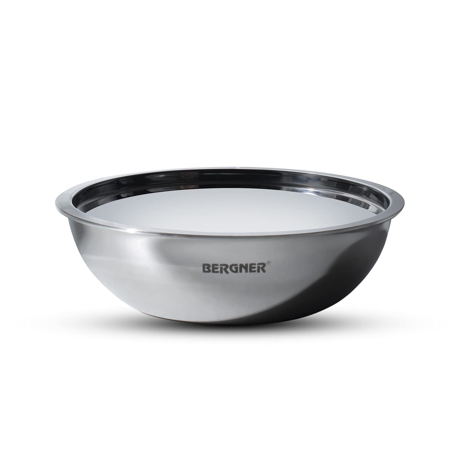 Bergner Argent 24cm (2.5L) TriPly Stainless Steel Tasra with Stainless Steel Lid- Induction Bottom