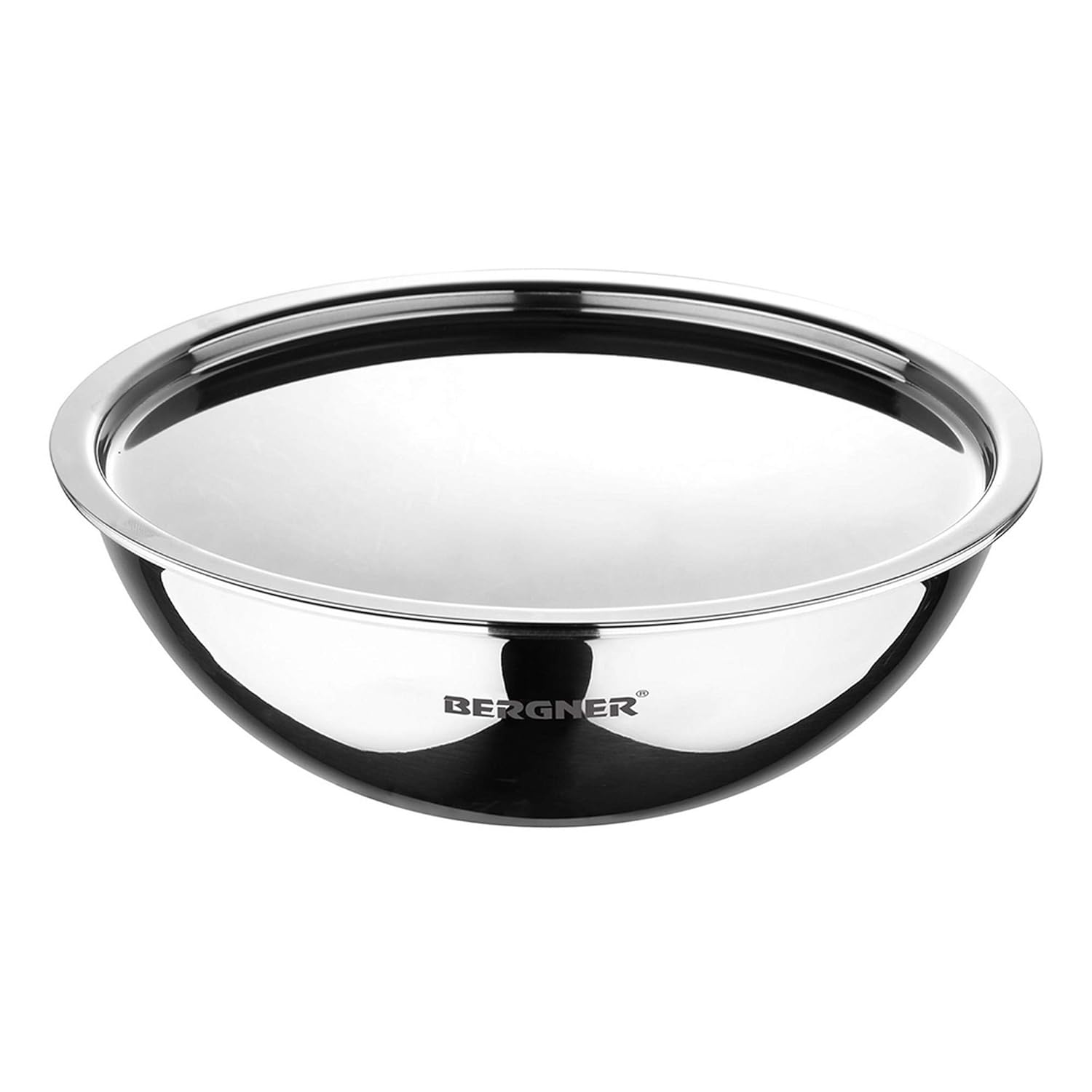 Bergner Argent 26cm (3.6L) TriPly Stainless Steel Tasra with Stainless Steel Lid - Induction Bottom