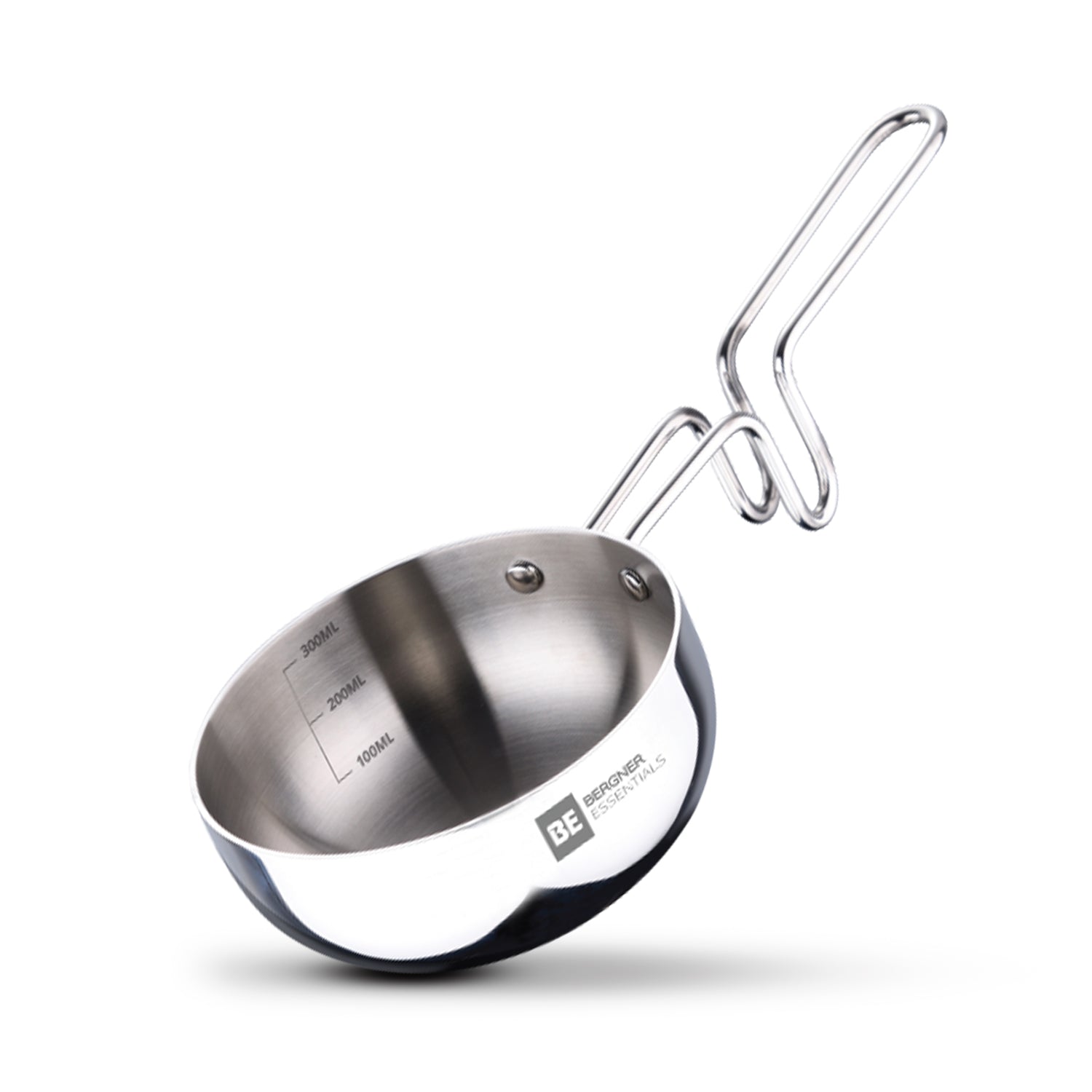 Bergner BE Bergner Essentials Tri-Ply Stainless Steel Tadka Pan - Induction Bottom (5-Year Warranty)