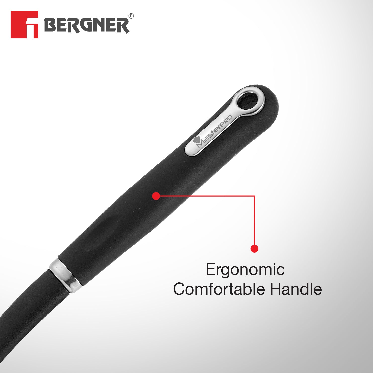 Master Pro Stainless Steel 35.3 cm Slotted Turner with Nylon Handle