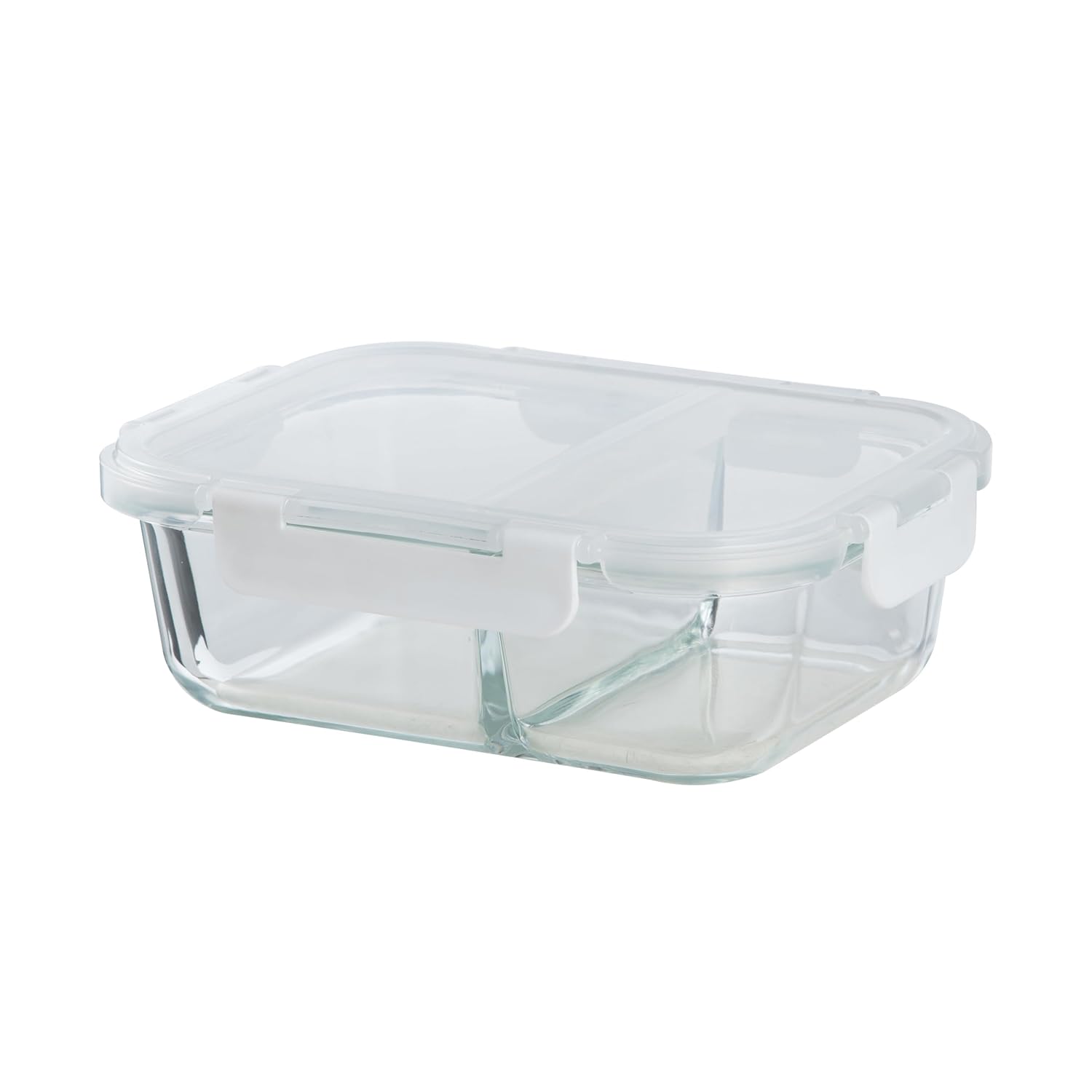 Borosilicate Glass Food Container/Lunch Box 980ml with two Compartment