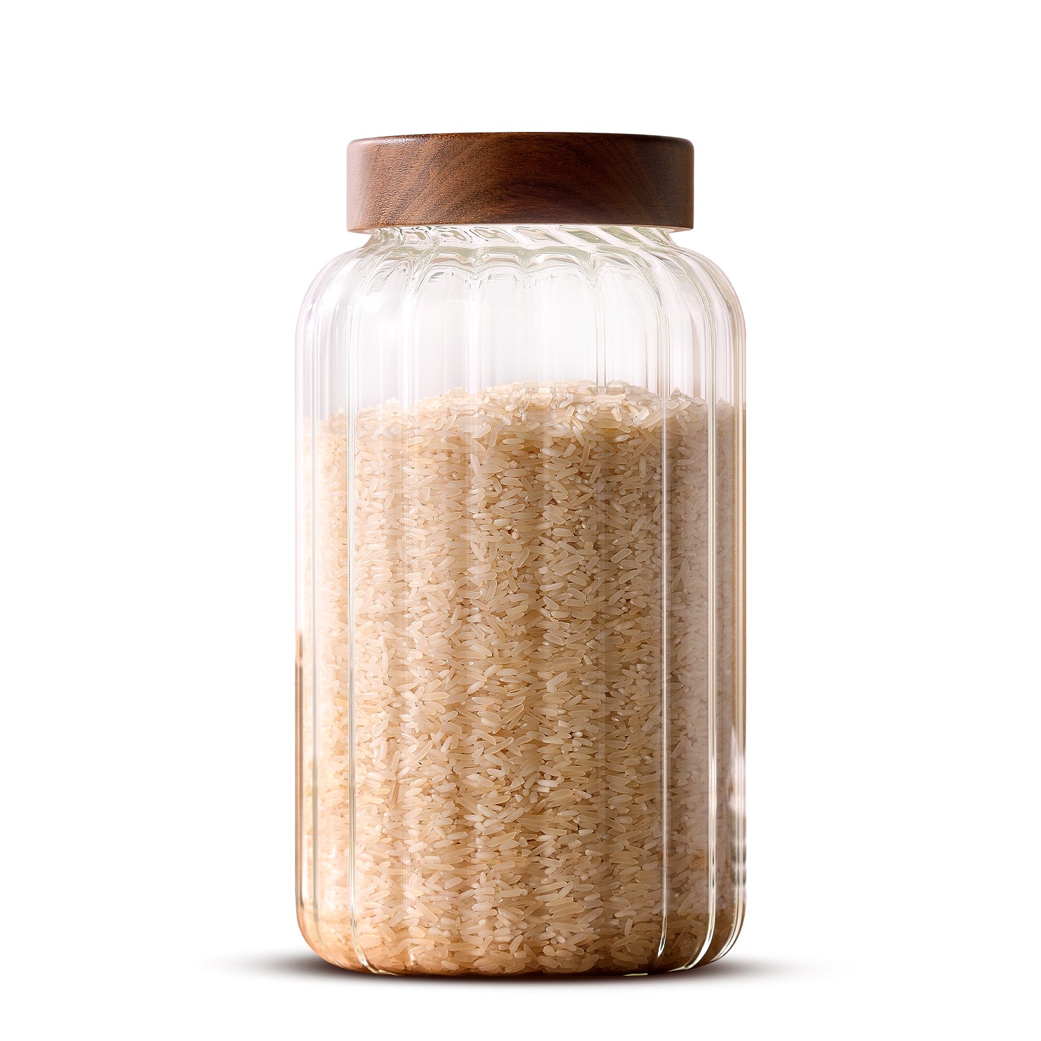Acadia Borosiliate  Stripe Design Glass Jar (2600ml)