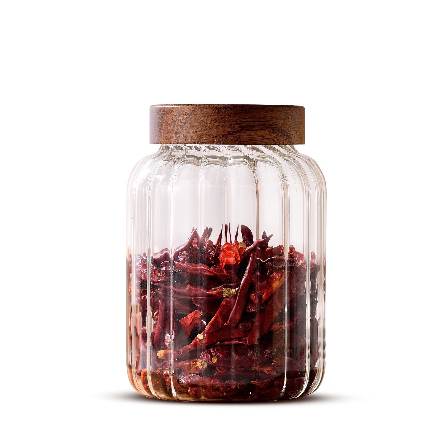 Acadia Borosiliate  Stripe Design Glass Jar (1930ml)