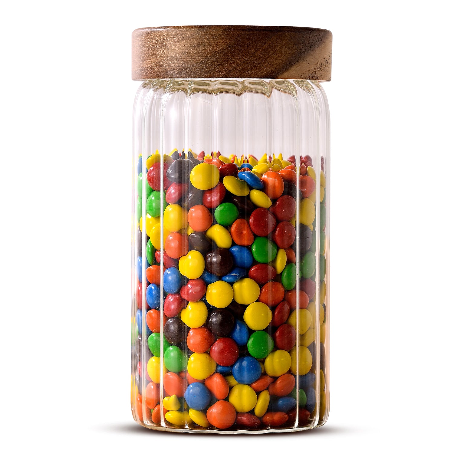 Acadia Borosiliate  Stripe Design Glass Jar (1250ml)