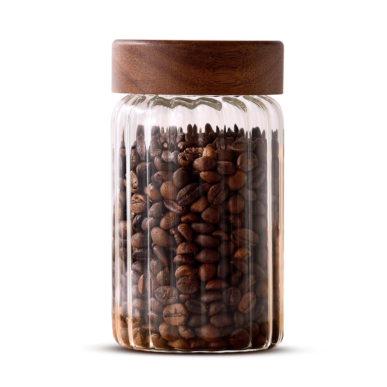Acadia Borosiliate Stripe Design Glass Jar (550ml)