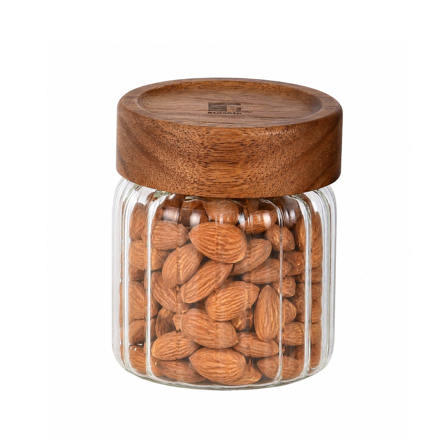 Acadia Borosiliate Stripe Design Glass Jar (320ml) - 2Pcs