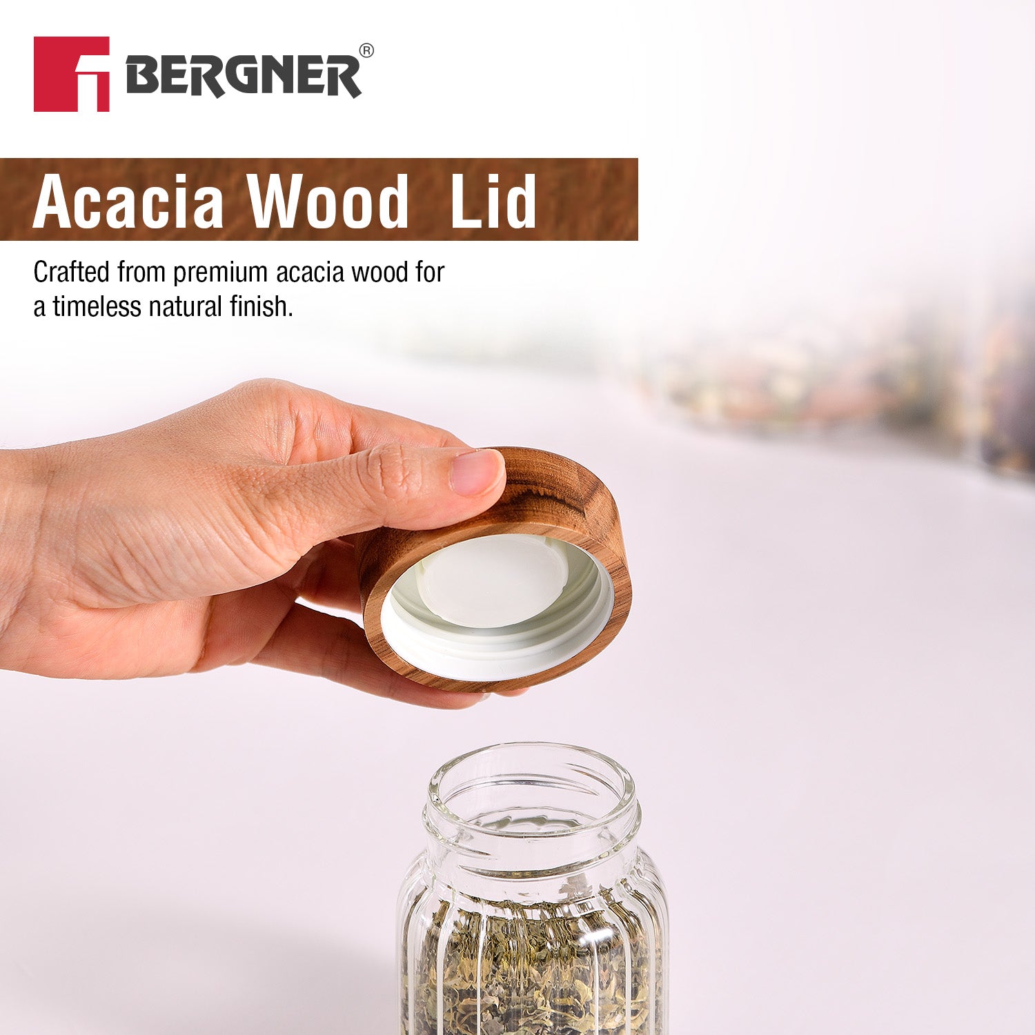 Acadia Borosiliate Stripe Design Glass Jar (190ml) - 2Pcs