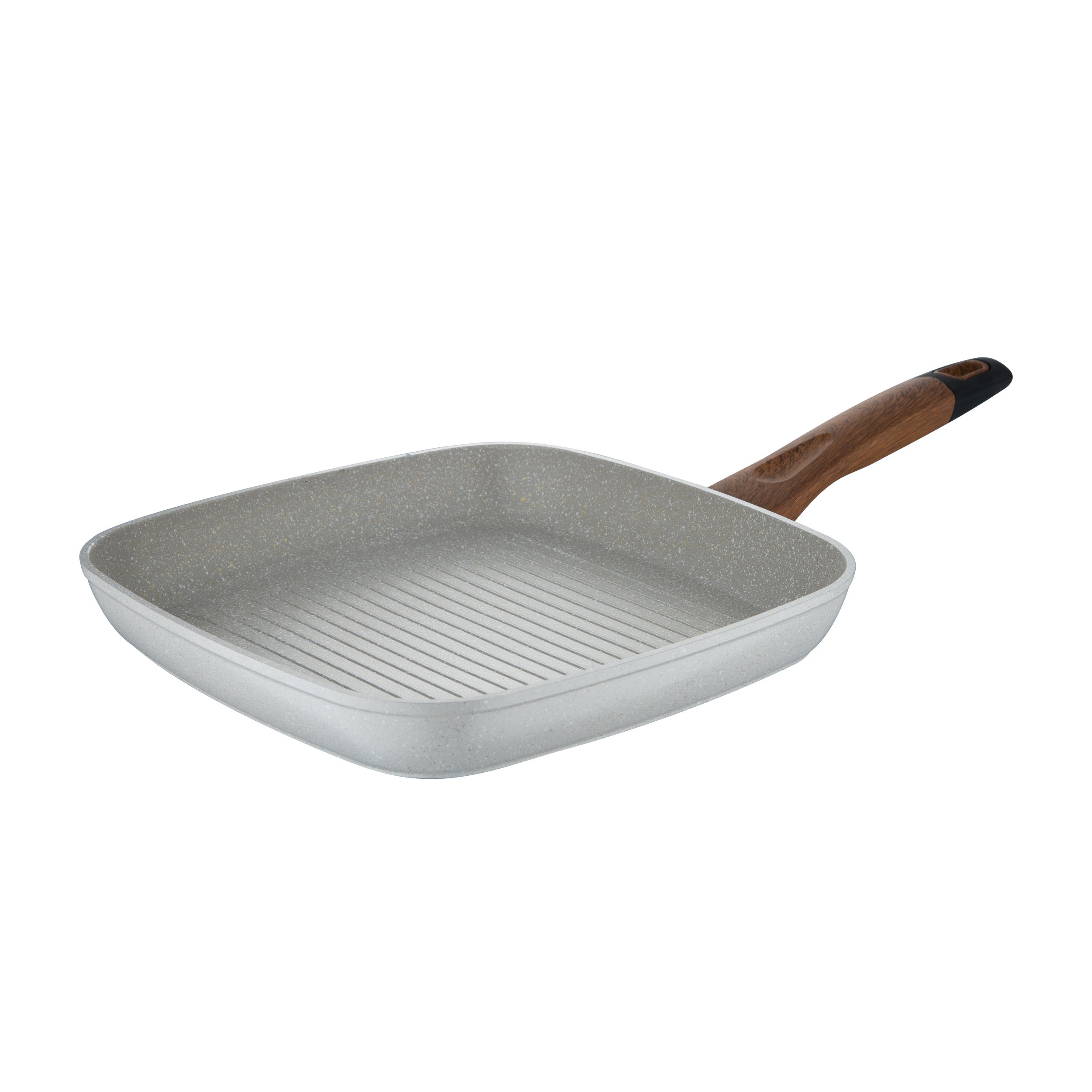 Bergner Naturally Forged Aluminum Non-Stick 28cm Grill Pan, Comes with Non-Woven Trivet - Induction Bottom