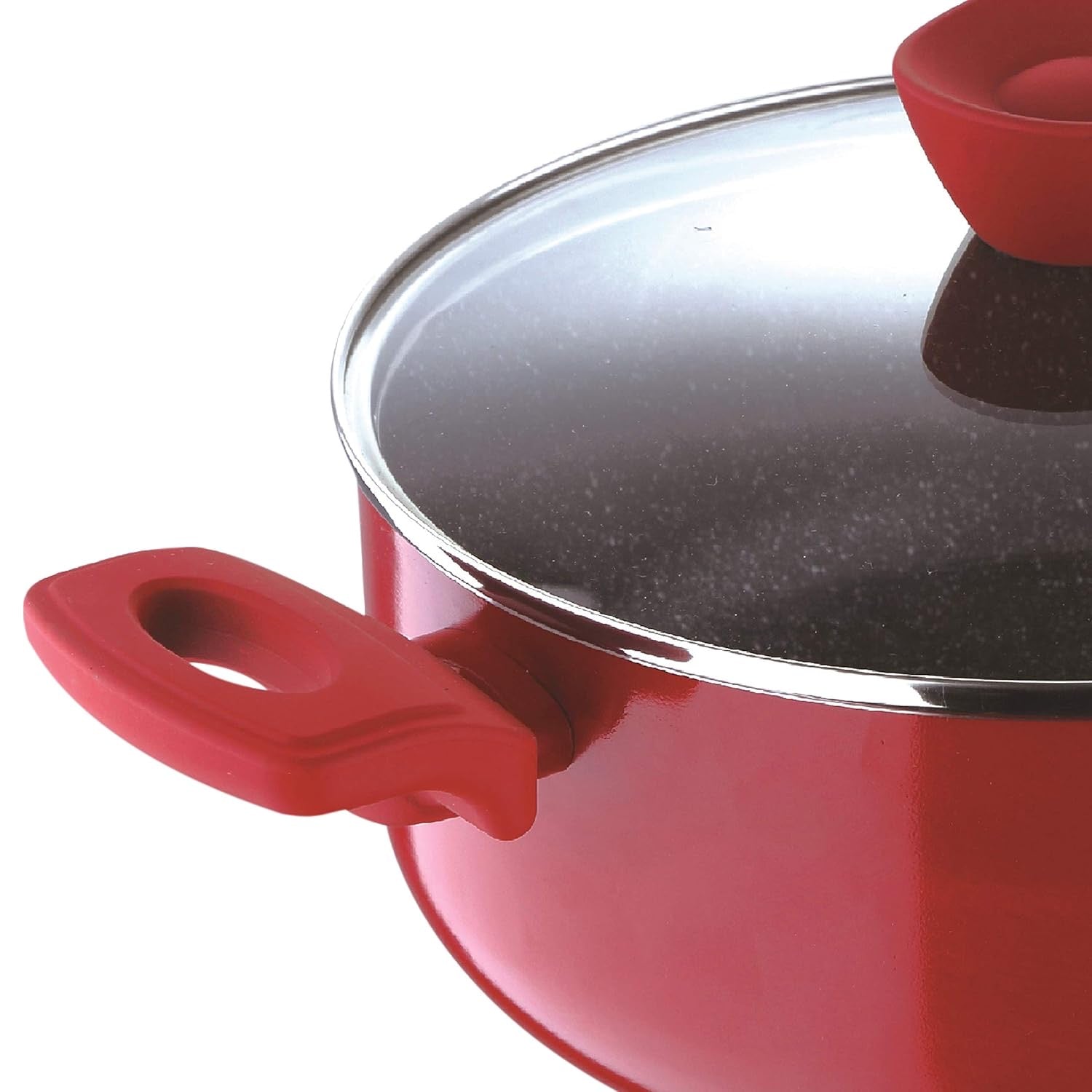 Bergner Bellini Plus 5-Layer Non-Stick Casserole with Glass Lid, Thickness 3.2mm - Induction Bottom