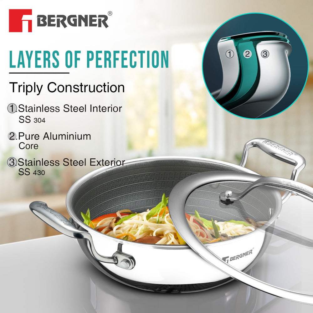 Hi-Tech Giro X Ceramic 28cm (4.5L) Kadai - Induction Bottom