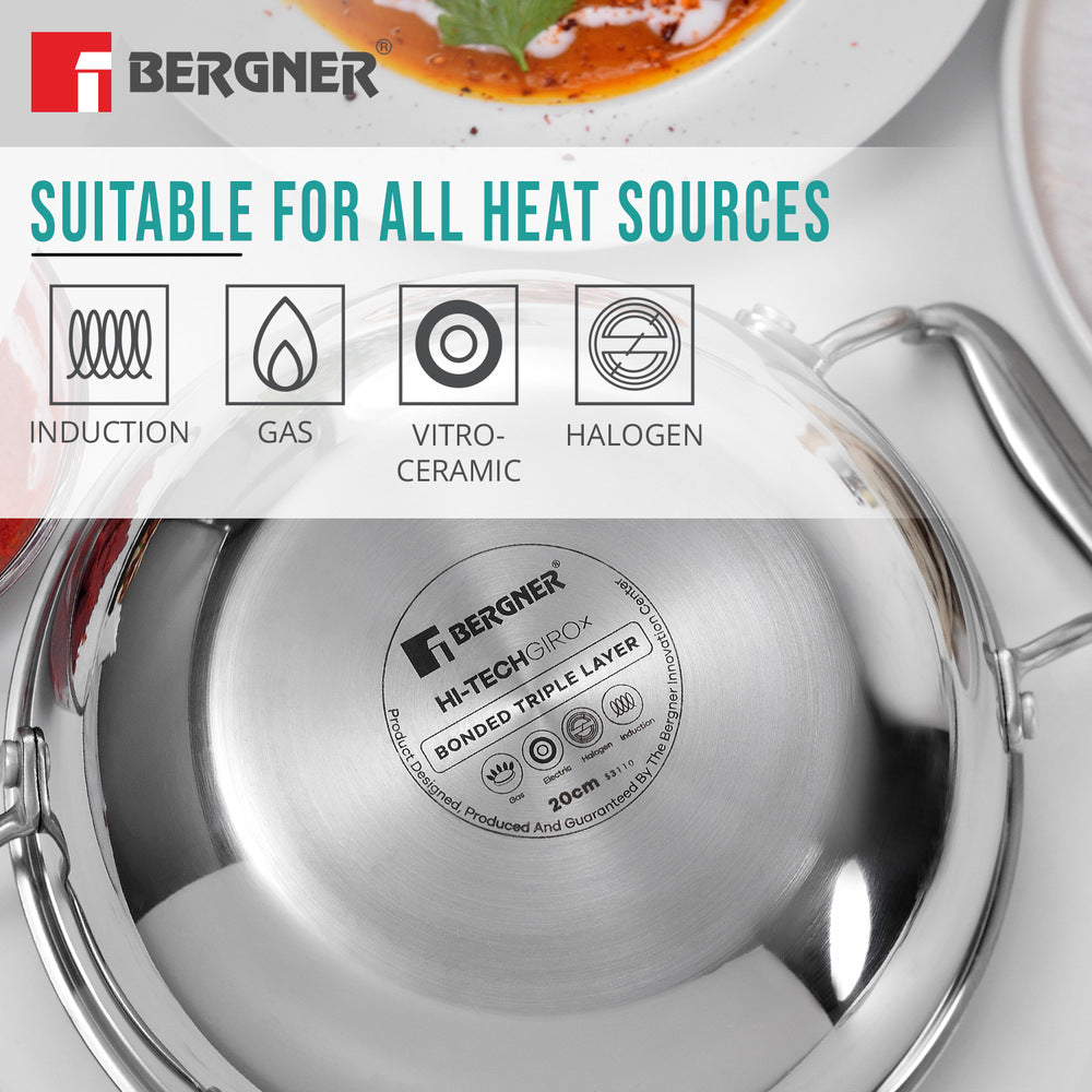 Hi-Tech Giro X Ceramic 28cm (4.5L) Kadai - Induction Bottom