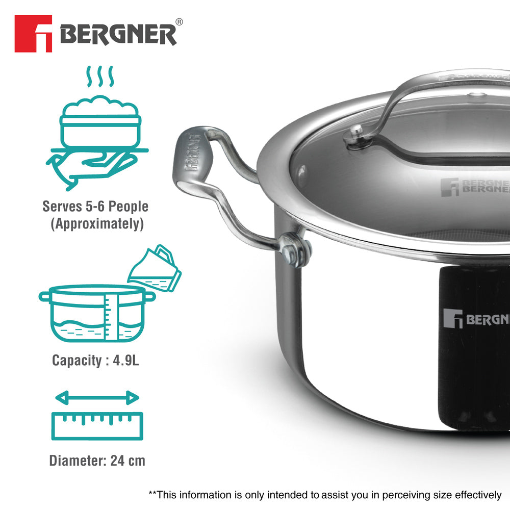 Hi-Tech Giro X Ceramic 24cm (3.3 L) Casserole - Induction Bottom