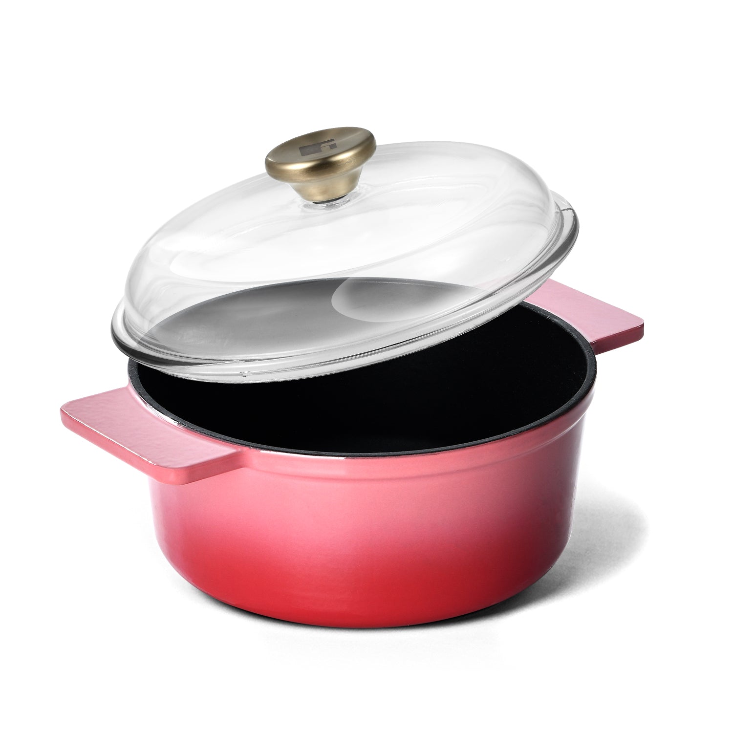 Excalibur Light Cast Iron Casserole with Lid 16cm (1.2L) - Pink