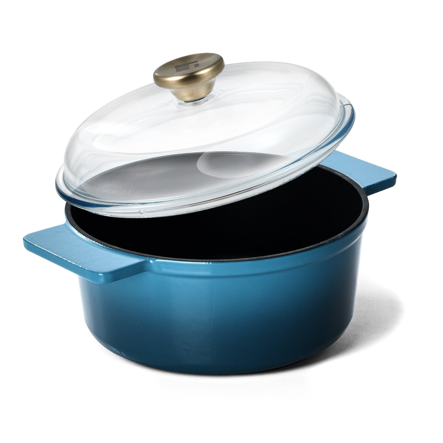 Excalibur Light Cast Iron Casserole with Lid 24cm (4L) - Blue