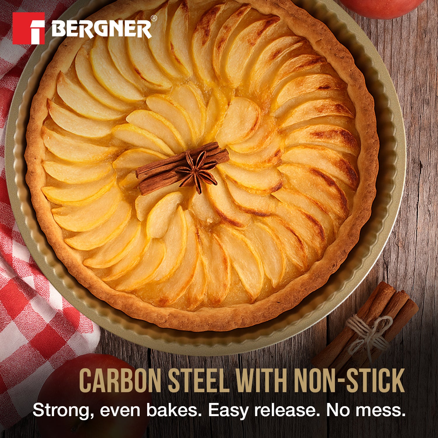 Cento Carbon Steel Non Stick 31cm Tarte Pan