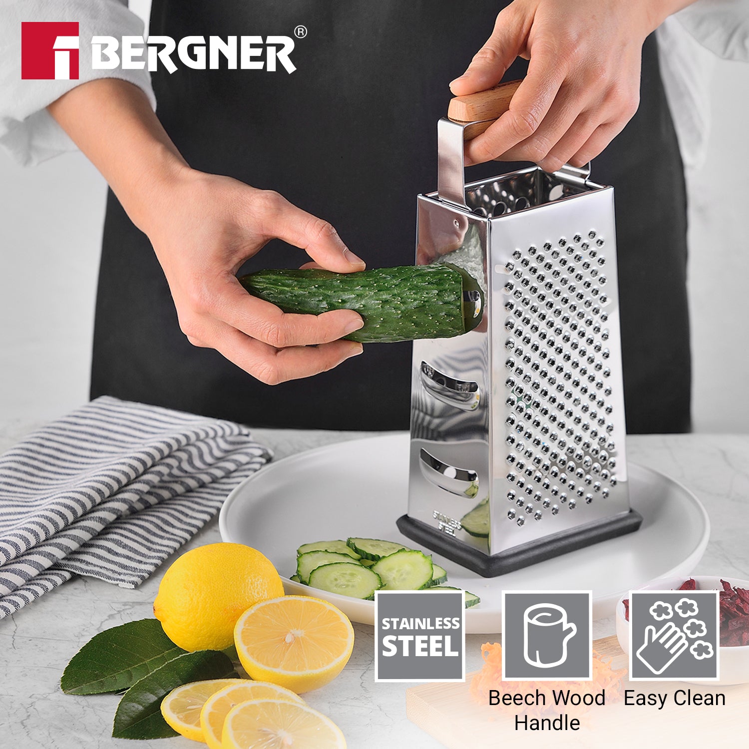 Naturally Stainless Steel 4 Sides Multi Function Grater