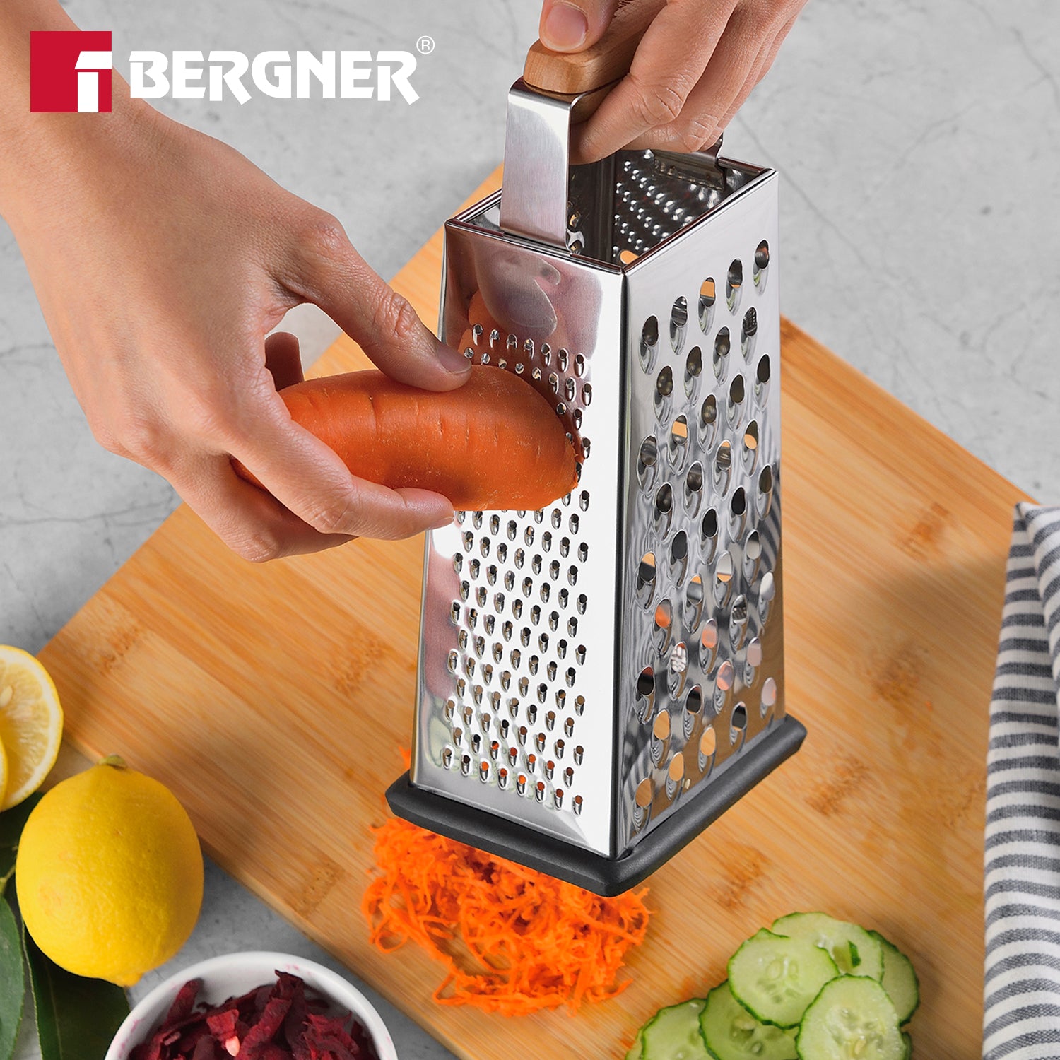 Naturally Stainless Steel 4 Sides Multi Function Grater