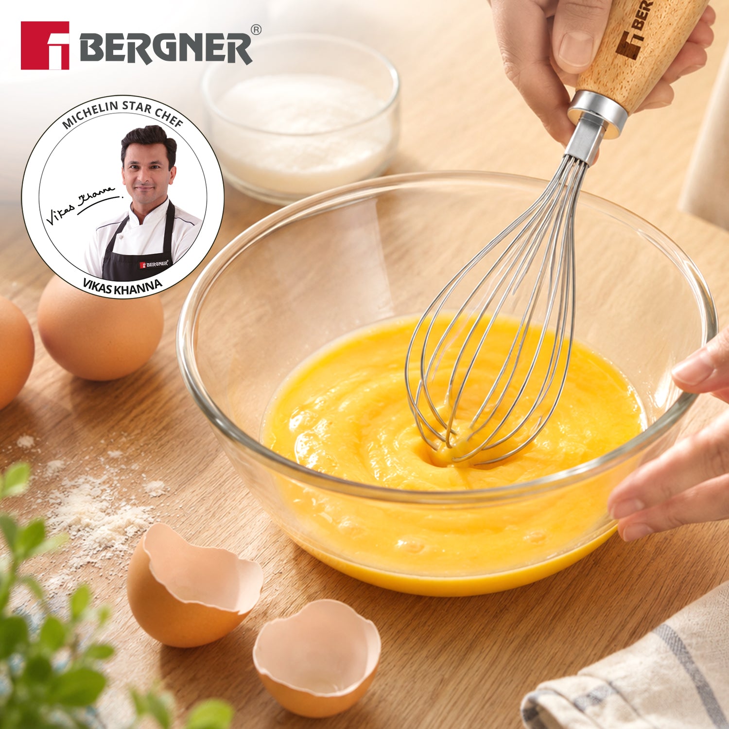Essential Plus Stainless Steel Manual Hand Whisk - 20cm