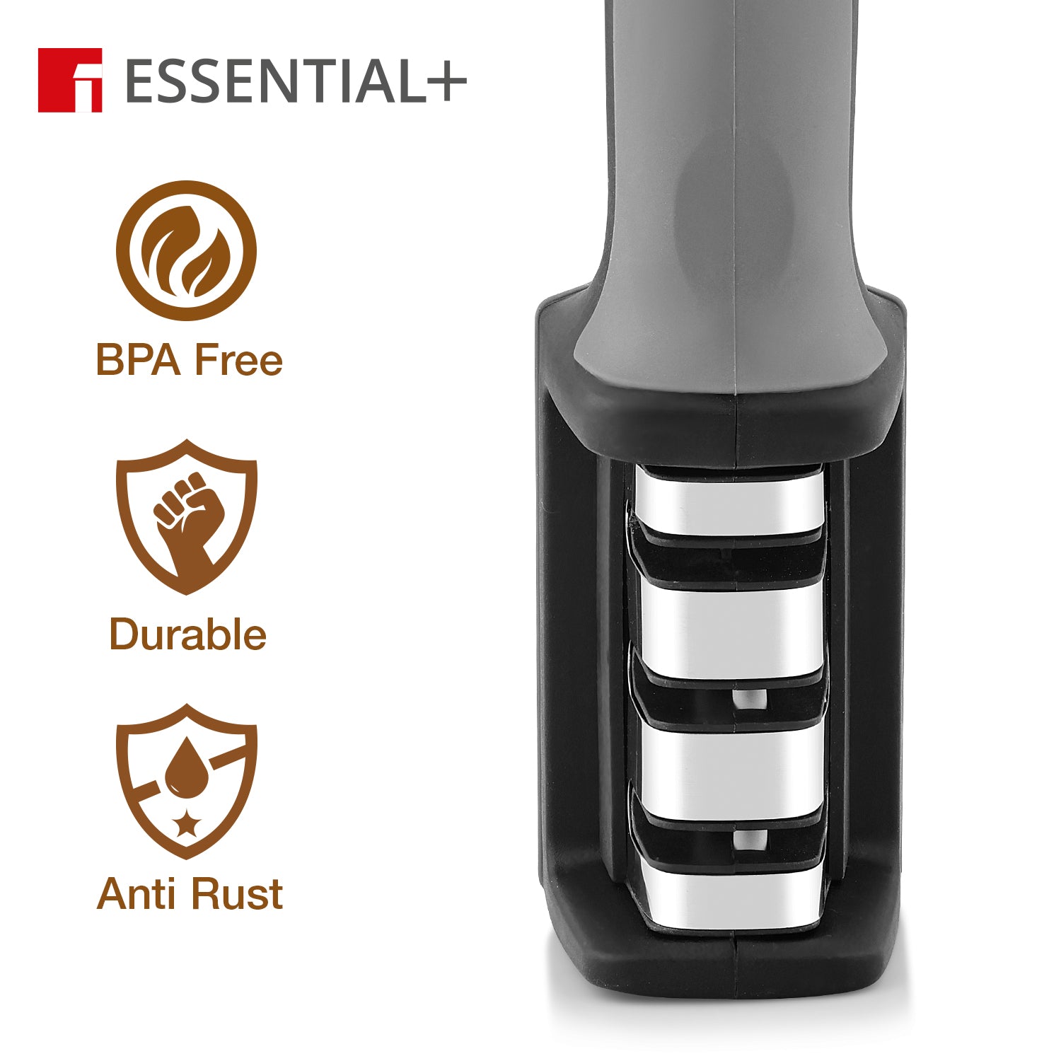 Essential Plus Knife Sharpener, Manual 3 Stage Knives Sharpener