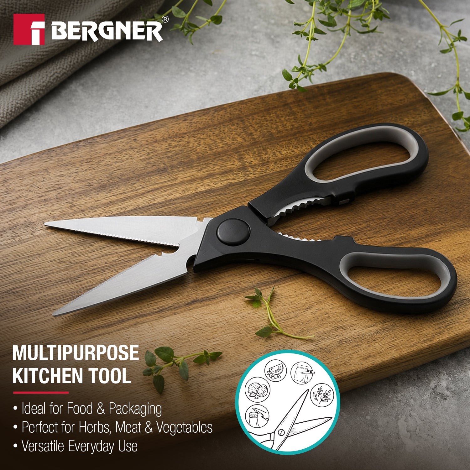 Essential Plus Multi Purpose Stainless Steel Scissor 21cm