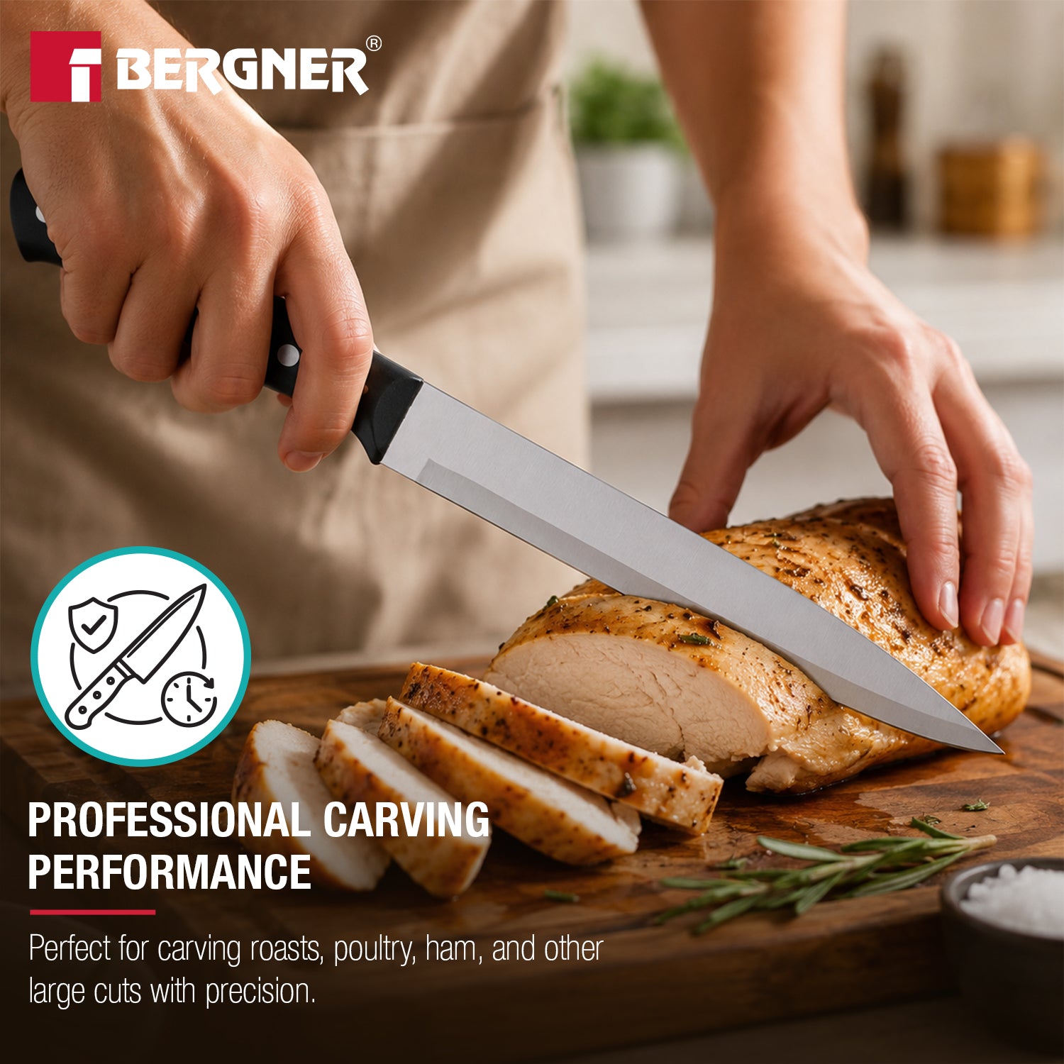Essential Plus Stainless Steel Carving Knife 19.8cm