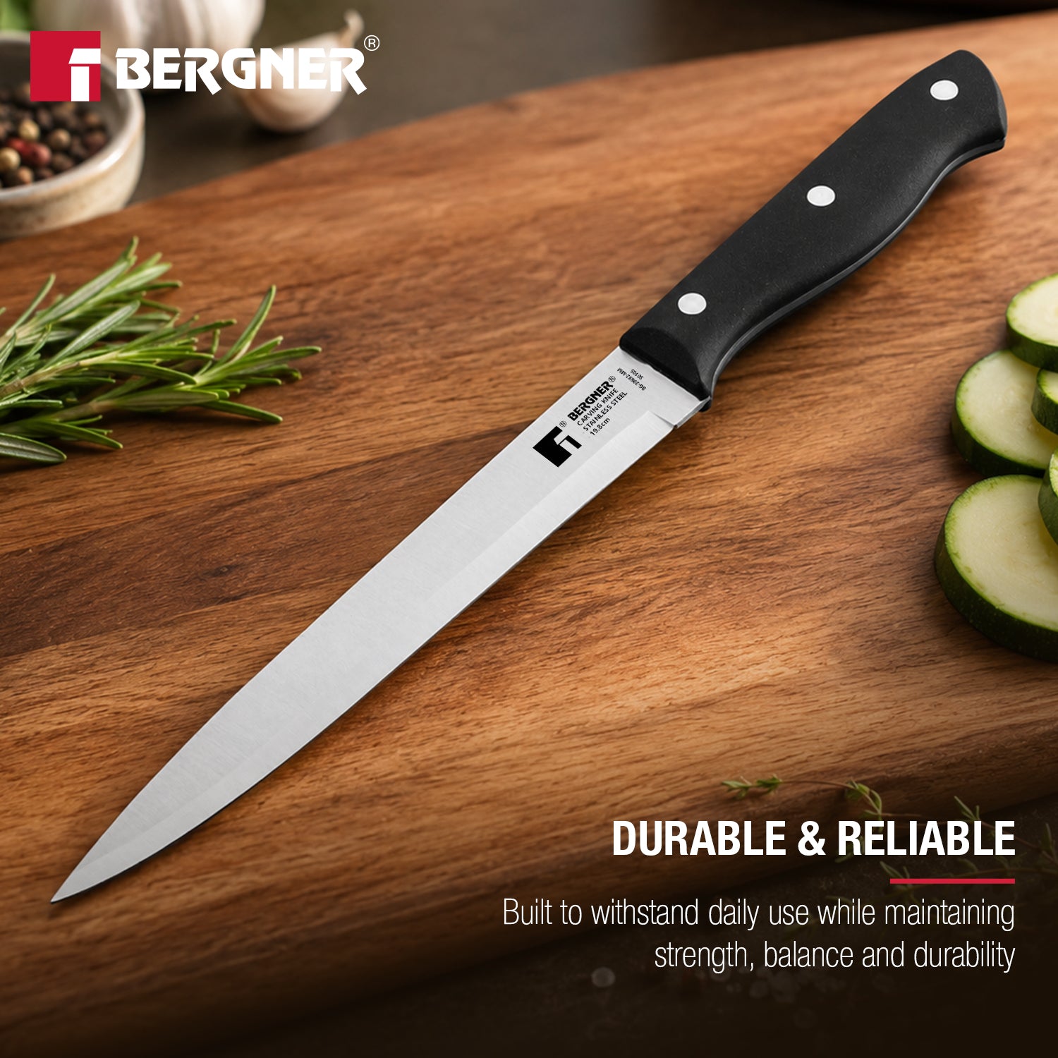 Essential Plus Stainless Steel Carving Knife 19.8cm