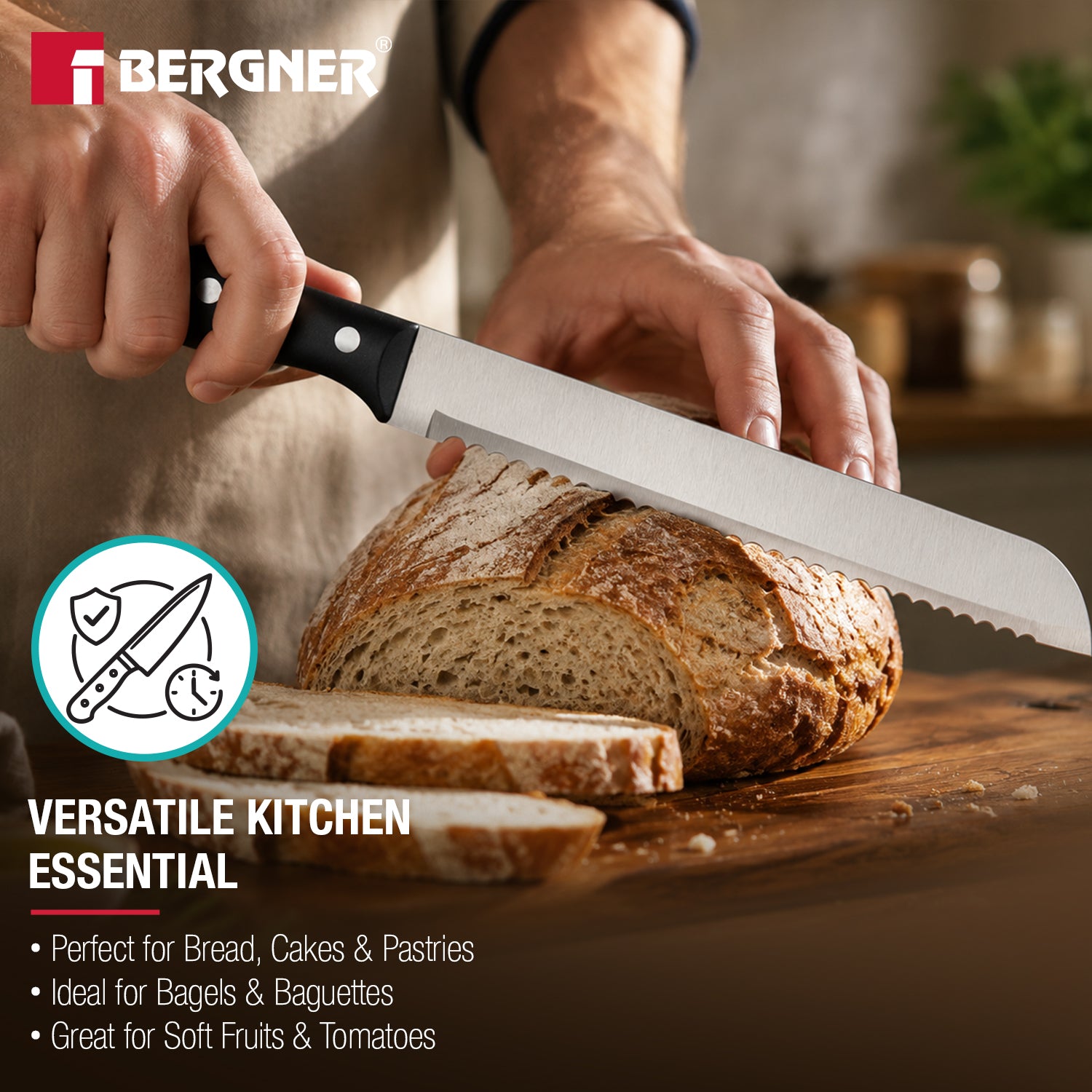 Essential Plus Stainless Steel Bread Knife 19.8cm