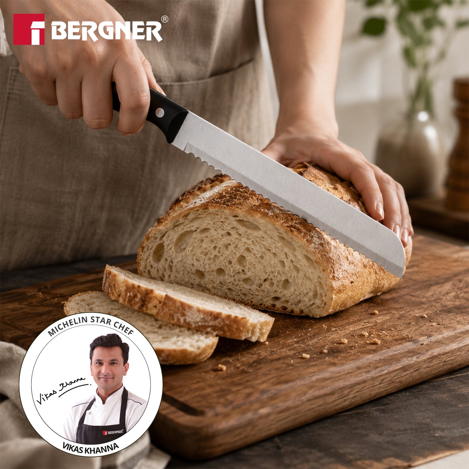Essential Plus Stainless Steel Bread Knife 19.8cm