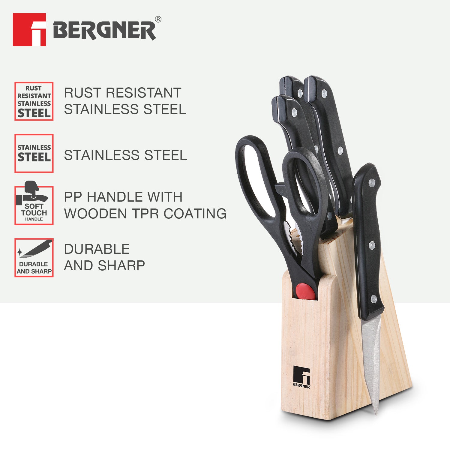 Essential Plus 6 Pcs Stainless Steel Knife Set
