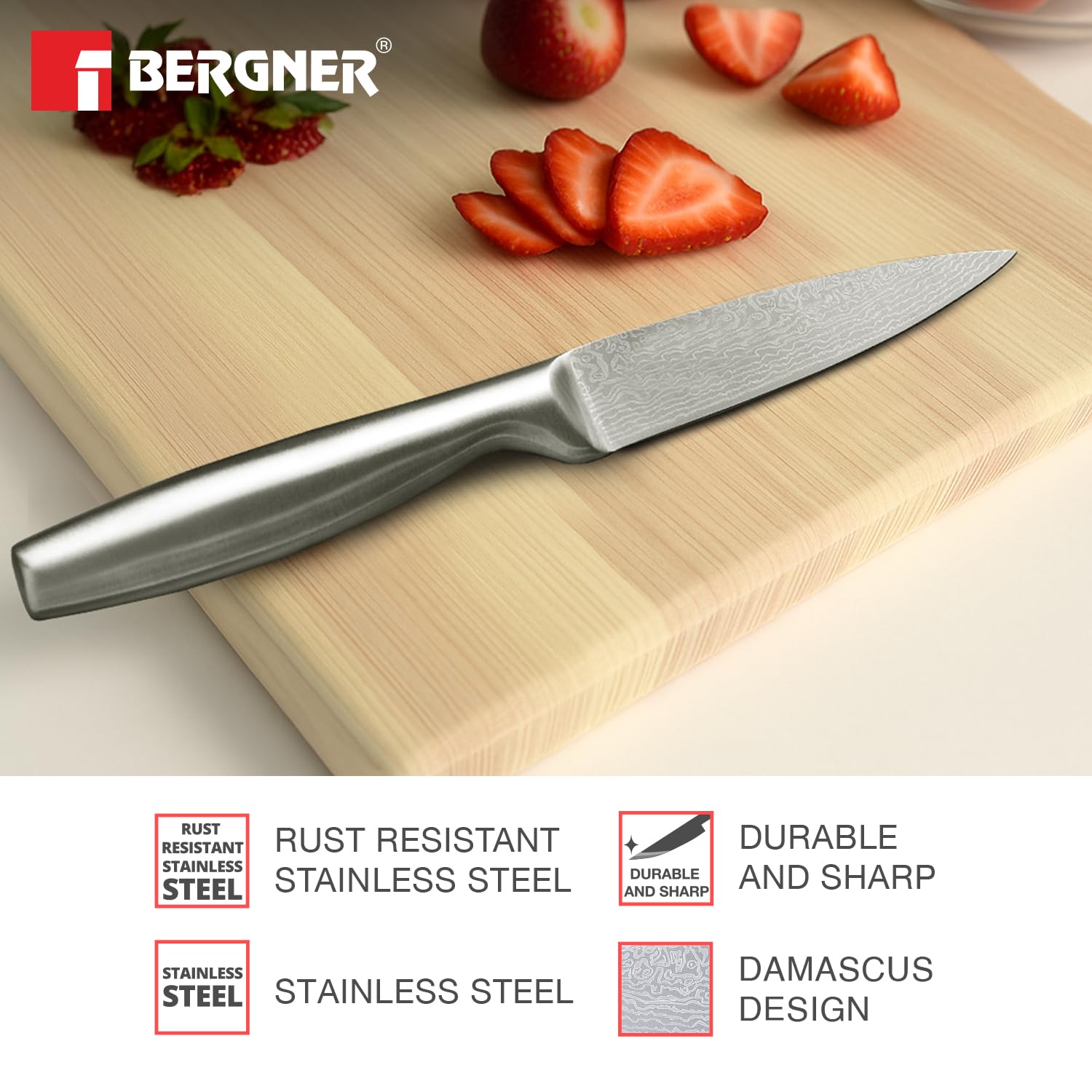 Argent Stainless Steel Paring Knife 8.75cm (3.5')